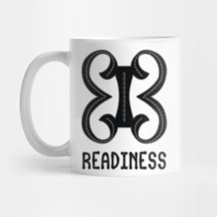 Ghana Sankofa Adinkra Symbol "Readiness" Black. Mug